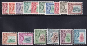 N. Borneo Scott # 280 - 295 Set VF never hinged nice colors cv $ 170 ! see pic !