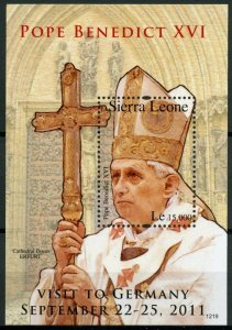 Sierra Leone 2012 MNH Pope Benedict XVI visits Germany 1v Sheet 2011 Visit