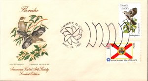 #1961 Florida Birds - Flowers Combo APAS FDC