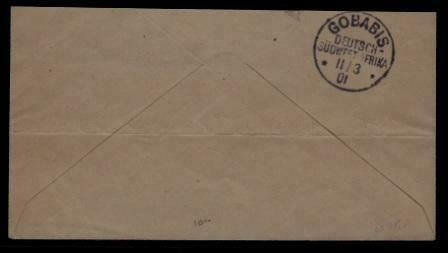 South West Africa (Germany col.) used cover 11.3.01