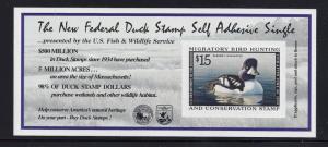 US SCOTT#RW65A - MINT NEVER HINGED - SELF ADHESIVE DUCK - POST OFFICE FRESH