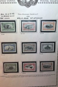 Trans-Mississippi, set of 9 , Issued  1998.       HS 16