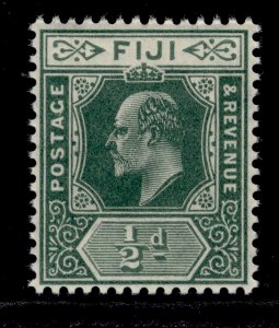 FIJI EDVII SG118, ½d green, NH MINT. Cat £12.