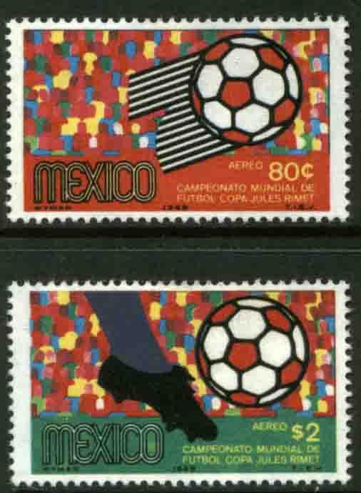 MEXICO C350-C351, World Soccer Championship. MINT, NH. VF.