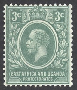 Kenya, Uganda, Tanzania Sc# 2 MH 1921 3c King George V