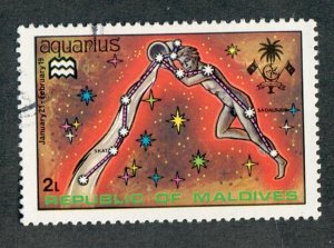 Maldive Islands #504 Zodiac used single