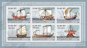 MOZAMBIQUE - 2009 - Sea Transport #1 - Perf 6v Sheet - Mint Never Hinged