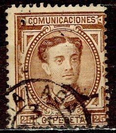 Spain; 1876; Sc. # 225; O/Used Single Stamp