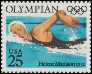 1990 1932 Olympian Helene Madison Swimming Single 25c - Sc 2500 - MNH - CWA5b