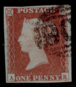 GB QV SG8, 1d red-brown, FINE USED. Cat £35. AK 