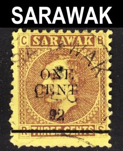 Sarawak Scott 25 F+ used. Beautiful SON cds. Lot #D.  FREE...