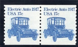 1906 Electric Auto, MNH coil pair