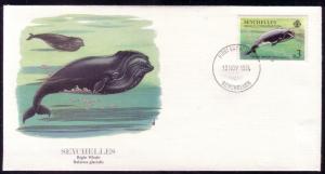 Seychelles FDC SC# 557 Right Whale L312