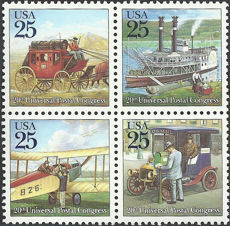 # 2434-2437 MINT NEVER HINGED ( MNH ) TRADITIONAL MAIL DELIVERY     XF+