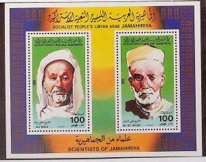 LIBYA Sc 1110 NH SOUVENIR SHEET OF 1983 - SCIENTISTS - (FJ26)