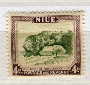 NIUE; 1950s early QEII Pictorial issue fine MINT MNH Unmounted 4d. value