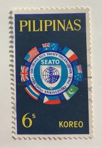 Philippines 1964 Scott 909 used - 6s,  10th Anniversary of S.E.A.T.O.