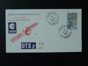 space cover satellite OTS 2 telecommunications cover France 1978
