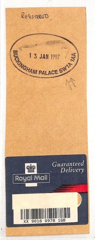 AZ378 GB ROYALTY Superb *BUCKINGHAM PALACE*Rubber 1977 Guaranteed Delivery Piece