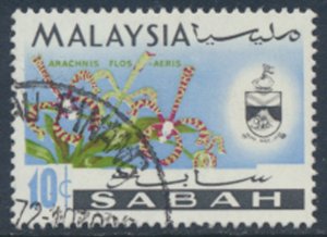 Sabah - North Borneo SG 428  SC#  21 Used Flowers Orchids see details & scans