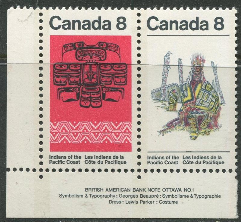 STAMP STATION PERTH Canada #572-573 Indiand1974 MNH Pair CV$0.60