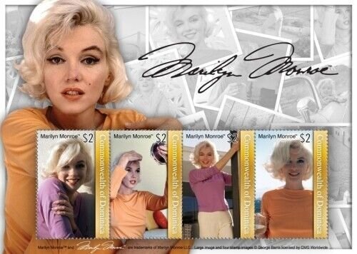 Dominica 2008 - Marilyn Monroe - sheet of 4 stamps - Scott #2667 - MNH 