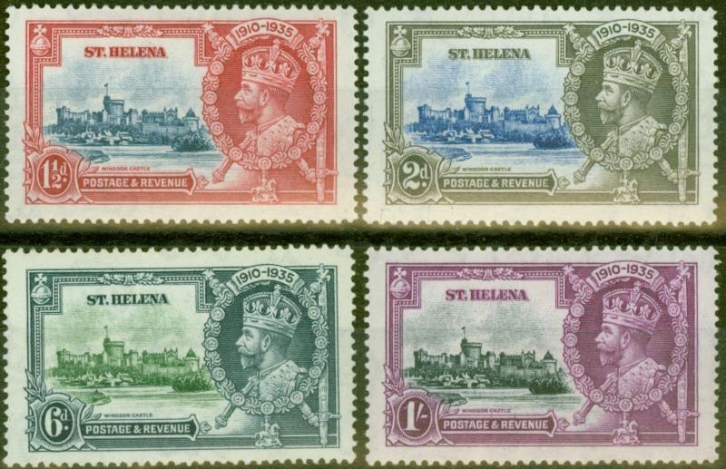 St Helena 1935 Jubilee set of 4 SG124-127 Fine Very Lightly Mtd Mint