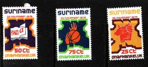 Suriname-Sc#424-6-unused NH set-Independence-1975-