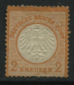 German Empire 1872 Small Shield 2 kreuzer orange CDS used