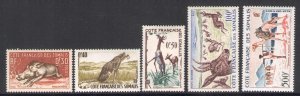 1958-59 COTE DES SOMALIS - Yvert n. 287/289 + PA 26 and 29 - MNH**