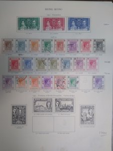 collection on pages Hong Kong 1937-51 AB: CV $222