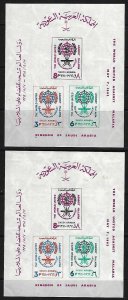 SAUDI ARABIA 1962 TWO WORLD HEALTHY ORGANIZATION ANTI MALARIA S/S WMK LEFT & WMK