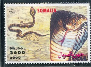 Somalia 2000 Reptiles SNAKES 1 value Perforated Mint (NH)