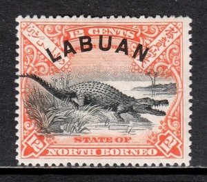 LABUAN — SCOTT 80 — 1897 24¢ SALTWATER CROCODILE — MH — SCV $40