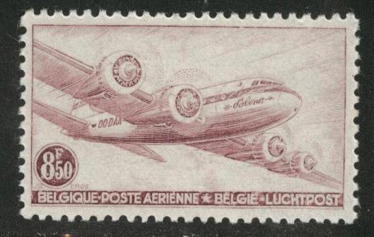 Belgium Scott C9 MNH** 1946 DC4 Airmail stamp