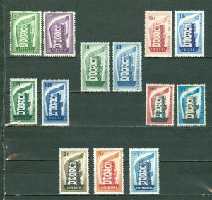 EUROPA 1956 (6/6) COUNTRIES...13 STAMPS...MNH...$212.00