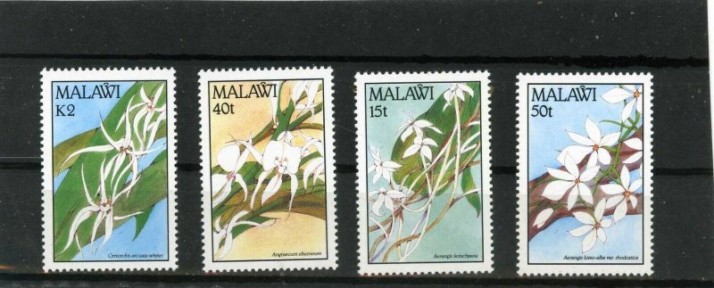 MALAWI 1990 FLORA FLOWERS ORCHIDS SET OF 4 STAMPS MNH