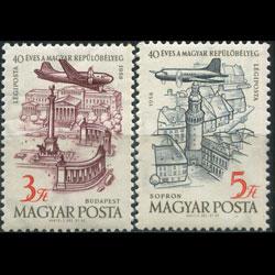 HUNGARY 1958 - Scott# C189-90 Buildings Set of 2 NH