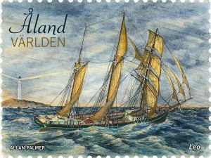 Aland Islands Åland Finland 2015 Leo Sailship Lighthouse stamp MNH