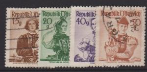 Austria Sc#523,524,528,531 Used