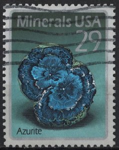 SC#2700 29¢ Minerals: Azurite Single (1992) Used