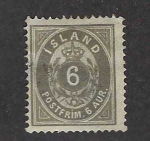 Iceland SC#10 Used F-VF SCV$35.00...fill Quality!