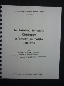 EMISSIONS SURCHARGES OBLITERATIONS & VIGNETTES DES SUDETES - PHOTOCOPY by RICHET