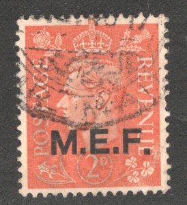 Great Britain - Middle East Forces (M.E.F.) #2  VF, Used, CV $6.00  ...  0910014