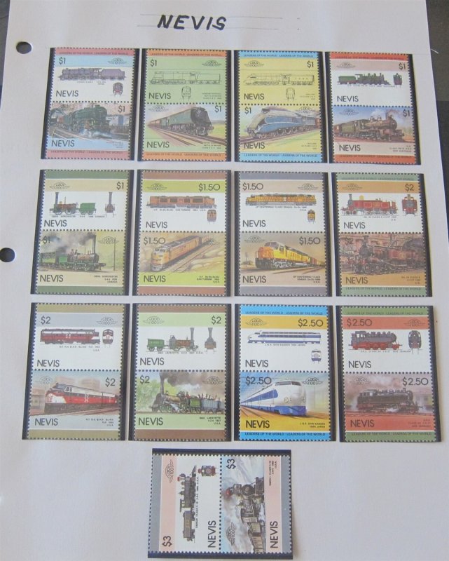 Nevis 1983 Sc 190-223 Train set(34) MNH