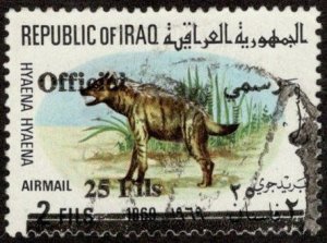 IRQ SC #CO7 U 1971 Air Official/Hyena CV $5.00 (I)