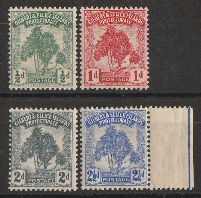 GILBERT & ELLICE ISLANDS : 1911 Pandanas set ½d-2½d. MNH **. 