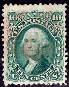 US Stamp #68 10c Washington USED SCV $55. Great Margins, Light Cancel