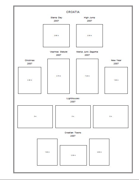 CROATIA STAMP ALBUM PAGES 1941-2011 (137 PDF digital pages)