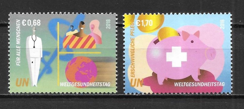 UN Vienna 620-21 World Health Day set MNH